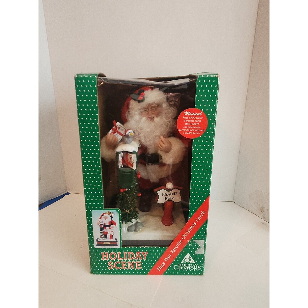 Holiday Creations Holiday Scene Santa At The North Pole In Box New